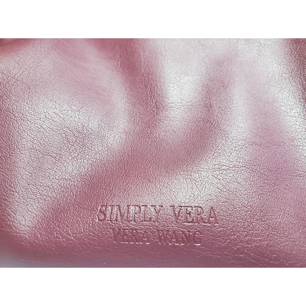 Simply Vera Vera Wang Collection Burgandy Quilted Buena Satchel Crossbody Bag - Picture 7 of 16